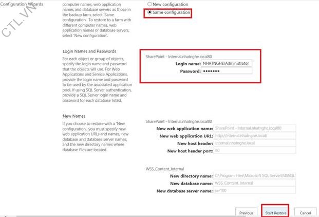 Backup và restore sharepoint server 2013