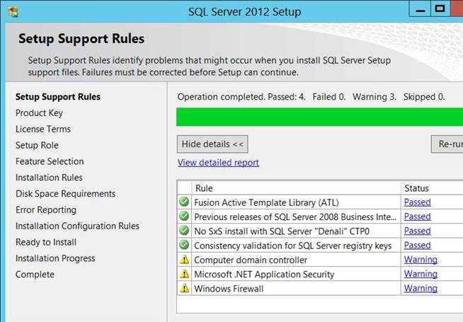 cai dat SQL server 2012 - Setup Support Rules