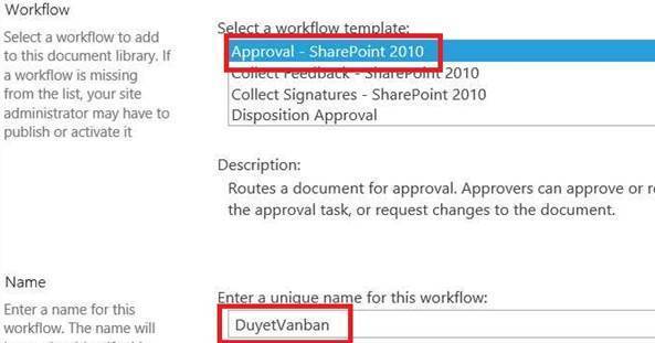 Approval workflow 2010