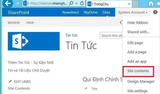 cach dung sharepoint Approval workflow