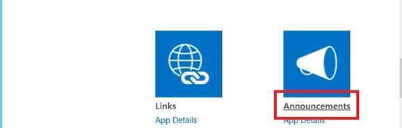 Lab sharepoint server - tạo Announcements