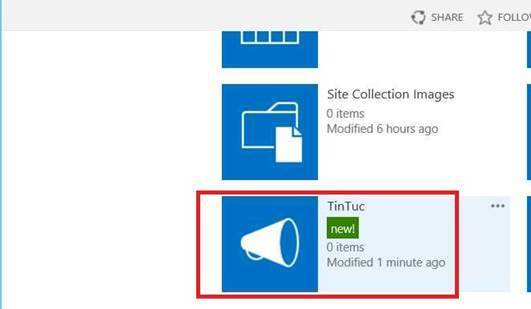 Lab sharepoint server 2013 - Announcement Tin Tức