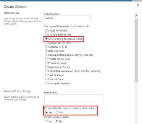Lab sharepoint server 2013 p3 - Column name