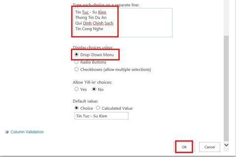 Lab sharepoint server - Các loại tin