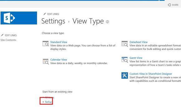 Lab sharepoint server - tạo view trong sharepoint