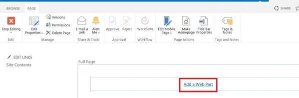 Lab sharepoint server - Add a web part