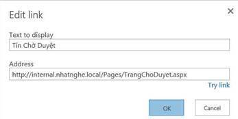 Lab sharepoint server - edit link