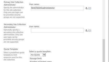 Lab sharepoint server 2013 - tao site colletion