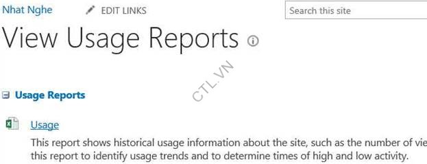 bao cao cua sharepoint