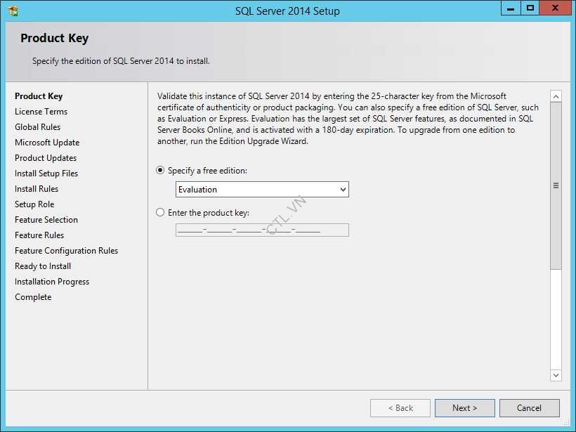 Install sql server 2014