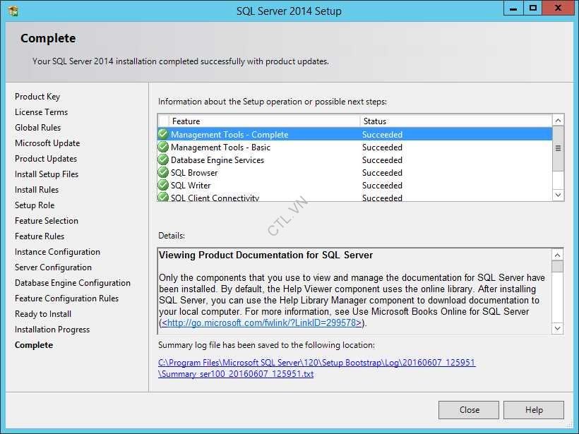 Install sql server 2014019