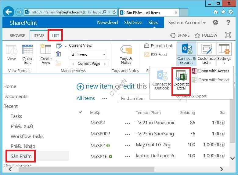 Excel Service Báo Cáo Tồn Kho