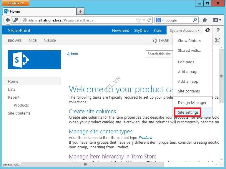 XÂY DỰNG SITE BÁN HÀNG DÙNG CROSS-SITE PUBLISHING