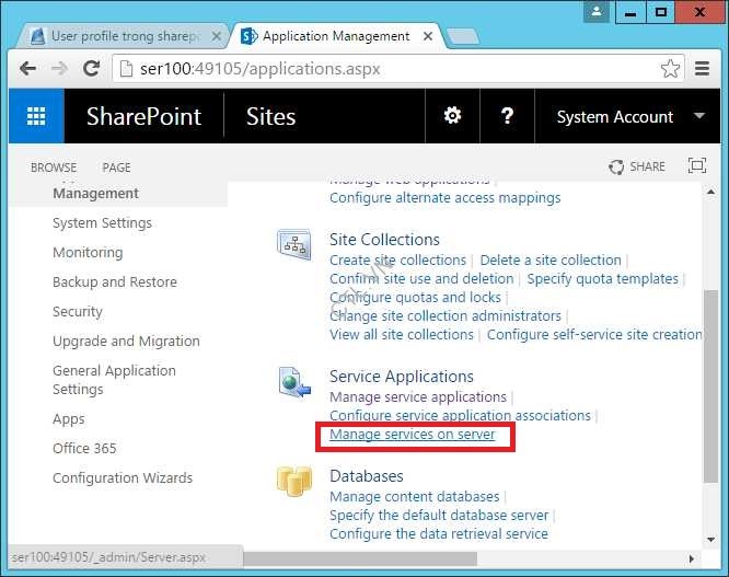 đồng bộ user profile trong Sharepoint 2016