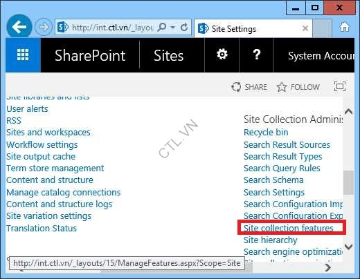 xem báo cáo của sharepoint server 2016