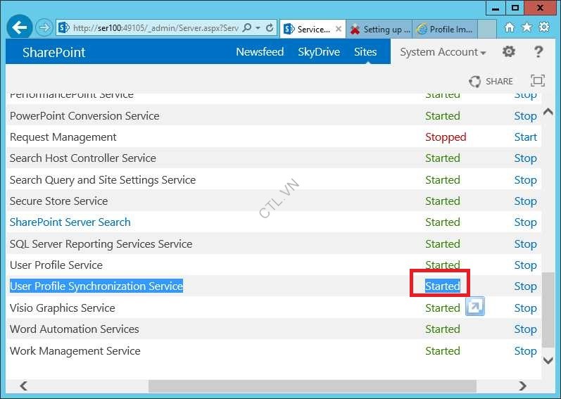 đồng bộ user profile trong Sharepoint 2016