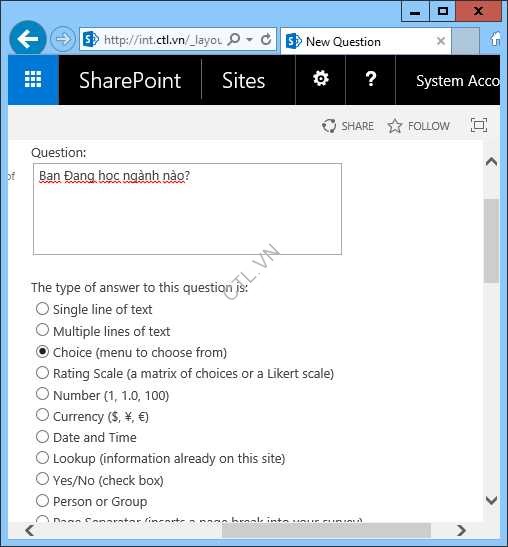 phiếu tham khảo ý kiến (Survey)
