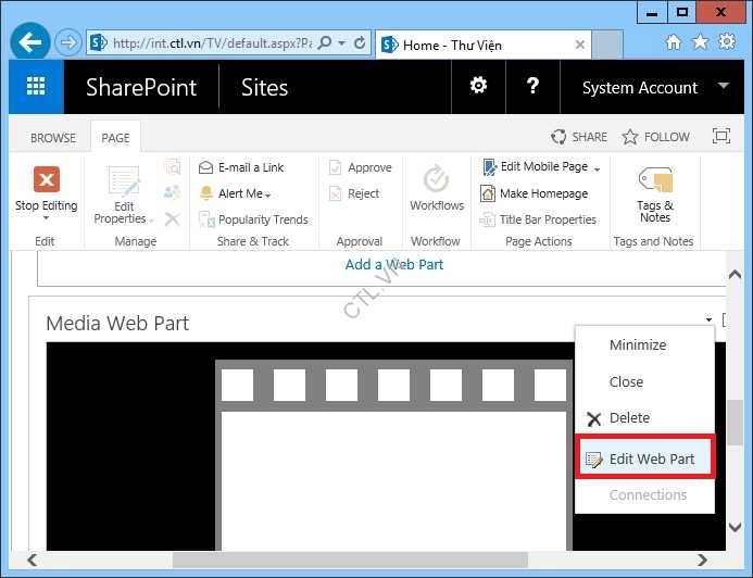 sử dụng Sharepoint 2016 xây dựng site quản lý thư viện