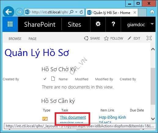 ứng dụng Collect Signatures Workflow