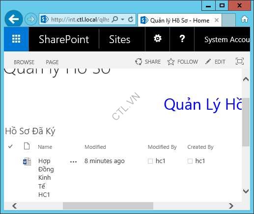 ứng dụng Collect Signatures Workflow