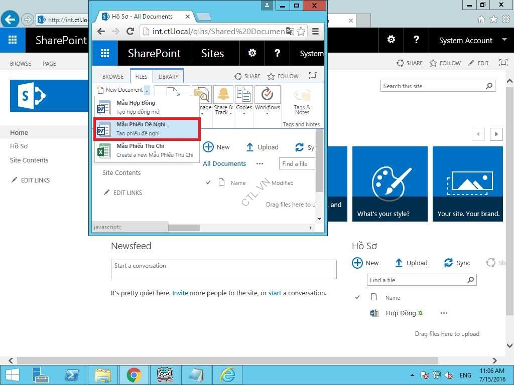 xây dựng ứng dụng Collect Signatures Workflow