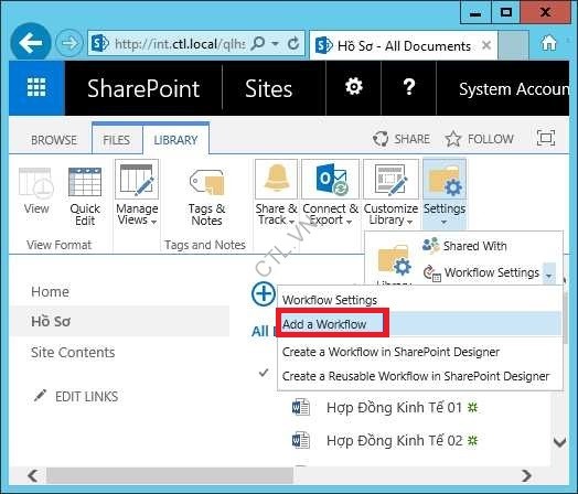 xây dựng ứng dụng Collect Signatures Workflow