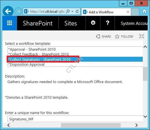 xây dựng ứng dụng Collect Signatures Workflow